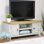 Arklow Painted Grey Oak Large TV Stand for 50 Inch TV / 120cm Unit Fully Assembled