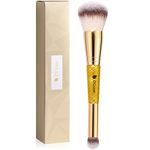 DUcare Makeup Brushes Double Ended Foundation Powder Brush Concealer Brush Perfect for Rounded Taperd Liquid, Cream, Powder,Blending, Buffing