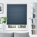 HOMEDEMO Blackout Cellular Shades Cordless Window Blinds and Room Darkening Shades, 29" W x 64" H, Beige (UV Blocking & Privacy Protection)