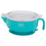 Mee Mee Air Tight Baby Feeding Bowl | BPA Free | Stay Warm Bowl | Food Remains Warm | Suction Non-Spill Bowl (Blue)