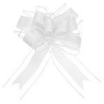 MECCANIXITY 10pcs 9 Inch Extra Large Pull Bow Gift Wrapping Big Organza Bows Ribbon White for Wedding Baskets Presents Christmas Party