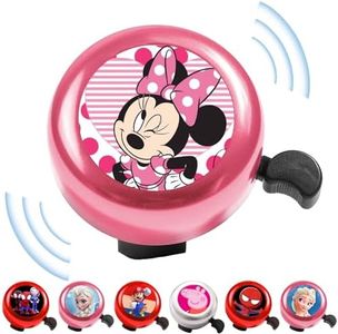Sonnette Velo Enfant, Accessoire Velo Klaxon Velo Dessin Animé Sonnette Vélo Minnie Sonnette de Guidon de Vélo avec Son Fort et Clair Garcon Fille pour la Plupart des Vélos, Vélos de Montagne