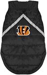 Littlearth Unisex-Adult NFL Cincinnati Bengals Pet Puffer Vest, Team Color, X-Large