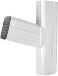 VYH Gutter Downspout Y Connector 2x3 Standard Left High Gloss White