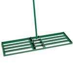 Landzie Lawn Leveling Rake - 36 Inch Wide 72 Inch Handle Powder Coated Yard, Garden, and Lawn Leveling Tool - Professional Lawn Care Landscaping Tools