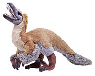 Wild Republic Artist Collection, Dinosaur Velociraptor, Gift for Kids, 15 inches, Plush Toy, Fill is Spun Recycled Water Bottles