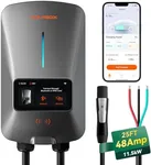 WOLFBOX Tesla Charger, Hardwired Tesla Wall Charger, 240V Tesla Wall Connector, WiFi Enabled Tesla Home Charger,Outdoor Tesla Level 2 Charger, Compatible with Tesla Model Y/3/X/S,Up to 48Amp