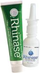 Rhinase Nasal Care Combo Pack - Nasal Gel (1 oz) & Saline Spray (1 oz) for Dryness, Allergy Relief & Nosebleed Prevention, Aloe-Free & pH Balanced