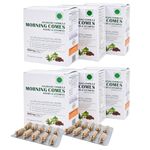 Morning Comes Hangover Relief 180 Capsules| Promotes Wellness After Excess Celebration, Party & Prevents Hangovers with Amla, Draksha, Kasni, and Bhumi Amalaki Formula(Pack of 6)