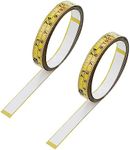 2 Pack Steel adhesive tape measure, Imperial and Metric Scale Ruler Sticker, 79 Inch Left to Right Reading Self-Adhesive Measuring Tape for Workbench, Woodworking, Saw, Drafting Table, 2-meter, Yellow