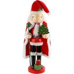 Ornativity Christmas Santa Claus Nutcracker - Holiday Wooden Nutcracker Santa Figure Home Decoration