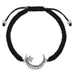 GIVA Avni 925 Oxidised Silver Threaded Moon Star Bracelet,Adjustable Rakhi Rakshabandhan Gift For Sister Bhabhi,Gifts For Women&Girls|With Certificate Of Authenticity And 925 Stamp|6 Month Warranty*