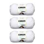 Caron Simply Soft Party Snow Sparkle Yarn - 3 Pack of 85g/3oz - Acrylic - 4 Medium (Worsted) - 164 Yards - Knitting/Crochet