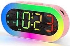 Pink Alarm Clock for Girls, Kids Al