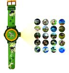 Lexibook DMW050DINO Adjustable Projection Watch Digital Screen – 20 Images of Dinosaur – for Children-Green and Yellow