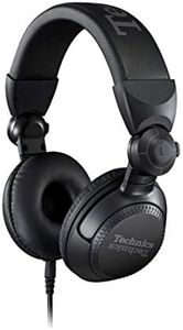 Technics Professional DJ Headphones with 40mm CCAW Voice Coil Drivers, 270° Swivel Housing and Locking Detachable Cord; Lightweight, Foldable High Input - EAH-DJ1200 (Black)