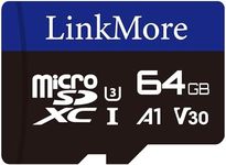 LinkMore 64GB Micro SDXC Card, A1, UHS-I, U3, V30, Class 10 Compatible, Read Speed Up to 95 MB/s,Write Speed Up to 35 MB/s, SD Adapter Included