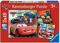 Ravensburger Disney Cars: Worldwide Racing Fun - 3 x 49-Piece Jigsaw Puzzle | Unique Pieces | Anti-Glare Surface | for Kids