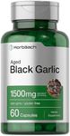 Horbaach Aged Fermented Black Garlic Capsules | 1000mg 60 Count Non-GMO, Gluten Free Supplement by Horbach