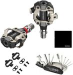 Favero Assioma Pro MX-1 Single-Sided Power Meter Pedals Bundled with Extra SPD Cleats, Cleaning Cloth and Multi Tool Kit