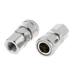 HOSEMART Pneumatic SF20 - Pack of 2 Quick Connector 1/4 BSP Aluminium Air Line Hose Quick Fittings Coupler