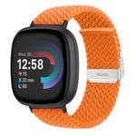 NicMool Strap for Fitbit Versa 4/Fitbit Versa 3/Fitbit Sense 2/Fitbit Sense, Adjustable Elastic Braided Replacement Strap for Fitbit Versa 4/Fitbit Versa 3/Fitbit Sense 2/Fitbit Sense - Orange