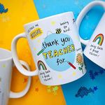 DAYS Thank You Teacher Mug Best Teacher Gift Teacher Mug Best Gift for Personalized Name Teacher on Birthday Teacher's Gift for Teacher (Teacher-1)