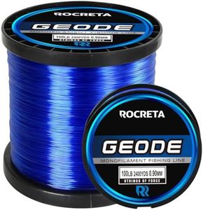 ROCRETA Geode Monofilament Fishing Line - Premium Resistant Nylon Mono Fishing Line 3-100lb - Superior Freshwater & Saltwater Mono Leader Materials 500/1200/2400yds
