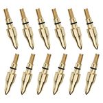 Huntingdoor 24 Pcs Archery Arrowheads Stainless Steel Arrow Tips 100 Grain Screw-in Arrow Head Replacement Metal Broadheads for DIY Bow and Arrow Hunting