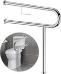 Anatomix Wall Mounted U Shaped Stainless Steel Grab Bar Rails 30 Inch Toilet Handrails Safety Handicapped Toilet & Bathroom Handle Support for Senior Citizen Pack of 1