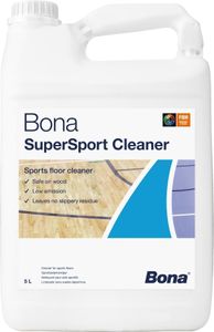 Bona Super Sport Cleaner 5L (176 oz) | Heavy-Duty Sports Wood Floor Cleaner | Removes Dirt, Sweat, Grease, Grime & Stains | Low Foaming, Non-Sticky, Safe for Daily Use on Gym & Court Floors