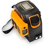 Laser Tape Measure 2-in-1, Laser Measure 196 Ft, Tape Measure 16 Ft Metric and US Units with LCD Digital Display, Movable Magnetic Hook, Unit Conversion, Sturdy Build, Consistent and Accurate