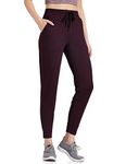 Van Heusen Women Athleisure Moisture Wicking Regular Fit Joggers - Super Soft, Reflective Trim_66303_Maroon_L