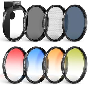 NEEWER Clip On 67mm Phone ND Filter Kit, Upgraded Lens Clip Cold Shoe Mount/Locking Knob, CPL/ND32/6 Point Star/4 Graduated Color Filters Set Compatible with iPhone 15 Pro Max 14 13 Samsung S22 S23