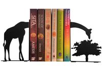 HeavenlyKraft Decorative Bookends Giraffe Bookends Animal Bookends Metal Bookends for Shelf, bookends for Table, bookends for Home Decor, bookends for Office