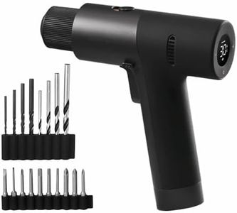 HOTO Cordless Brushless Drill 12V, LED Display Screen, 30 Precision Gears, 2 Working Modes, 2000mAh Battery, 3/8 Inch Keyless Chuck, 1400RPM (Dark Grey)