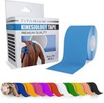 Titanium Sports Kinesiology Tape - 5m Roll of Elastic Water Resistant Tape for Support & Muscle Recovery - Quality Sports Tape