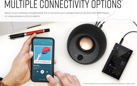 Creative Pebble V3 Desktop Speakers – Black USB-C Powered Stereo