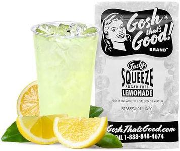 Tasty Squeeze Sugar-Free Lemonade Drink Mix Packets – 12 Count – Tangy Citrus Flavor Powder for Gallon Pitchers – Low-Calorie, Easy-to-Mix, Ideal for Hydration, Summer Refreshments, and Bulk Beverage