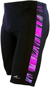 Adoretex Men's Spice Jammer Swimsuit - Ultimate Swim Racer for Performance and Comfort (MJ006)-Black/Purple-38