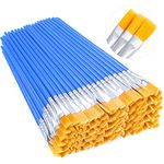 100Pcs Paint Brushes Bulk, Anezus Flat Paint Brush Set Small Paint Brushes Bulk for Acrylic Painting and Crafting