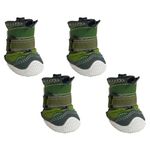 Spark Paws Dog Shoes for Medium Large Dogs, Non-Slip Dog Boots for Hot Asphalt Winter Snow Hiking with Reflective Straps Set of 4 - Green, C