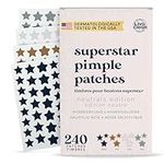 LivaClean 240 CT Neutrals Superstar Patches for Face w/Salicylic Acid & Tea Tree - Hydrocolloid Covers, Cute Face Patches, Star Patches for Face