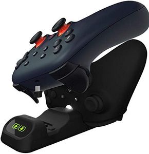 Orzly Controller Charger Stand for Google Stadia Works as Dock for All Type C Controllers (Jet Black)