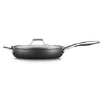 Calphalon 2172351 Premier Frying Pan with Lid, Aluminum Stainless Steel, Black