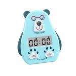 PLENARO Cute Cartoon Digital Electronic Kitchen Timer & Stopwatch with LCD Display and Retractable Stand, Timing Alarm Clock for Cooking | Baking | Kids Study Yoga Shower Bathroom (Sky Blue)