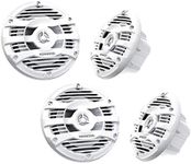 KFC-1653MRW 6.5" White 2-Way Coaxial Marine Speakers (2 Pairs).