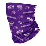 Western Carolina Catamounts Neck Gaiter Purple All Over Logo WCU