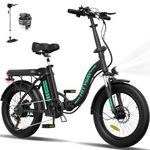 HITWAY Electric Bike for Adults, 20" Fat Tire E Bike 750W 20MPH Removable Folding Electric Bike, 48V/14Ah Battery 55-120KM, Mountain Bike Snow Beach Bicycle with 7 Gears