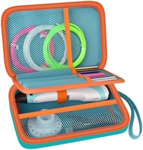 Universal 3D Pen Case Compatible with SCRIB3D P1/Advanced,for MYNT3D Super/Professional,for 3Doodler Start+/Flow/Pro 3D Printer Pens & Filament Refills.Gift for Kid Teen Crafter- Drak Green